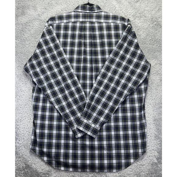 Polo Ralph Lauren Blake Mens Long Sleeve Button Shirt Large L Blue Green Plaid - Picture 2 of 8